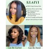KLAIYI Bob Wig Human Hair Bye Bye Knots Glueless Wear