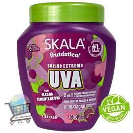 SKALA  Frutastica Collection- Extreme Brightness, Nutrition, Ultra Definition 2 in 1 Treatment Cream. without Frizz / Enriched withVitamin e and D-Panthenol / With Rice Proteion, Corn Starch and Aminoacids / Net 35.2Oz (1000g) Conditioner Haircare - Spec