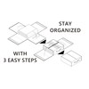 SUOCO SheetCube Bed Sheet Organizers and Storage 2 Pack, Foldable