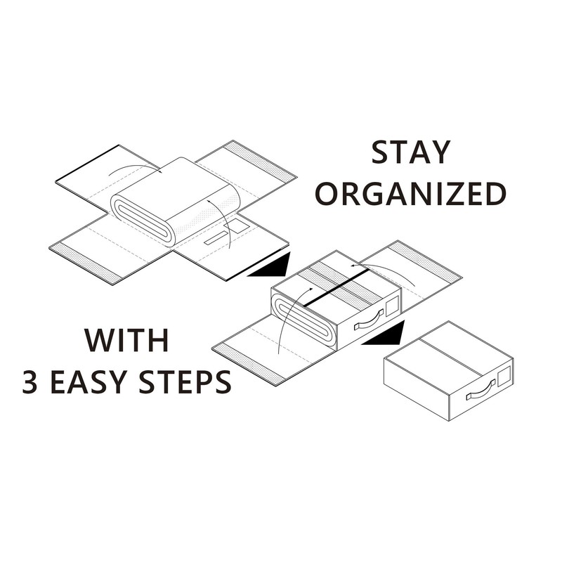 SUOCO SheetCube Bed Sheet Organizers and Storage 2 Pack, Foldable
