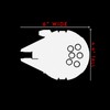 Millennium Falcon Sticker Decal Notebook Car Laptop 6" x 4"