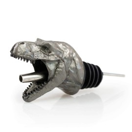 Jurassic Park T-rex Wine Pourer - Stainless Steel Pour Spout Fits Standard Wine Bottles - By Surreal Entertainment