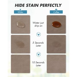 AMOAMI Coffee Mat - Hide Stain Rubber Backed Absorbent Dish Drying Mat for Kitchen Counter - Brown, 12"x19"