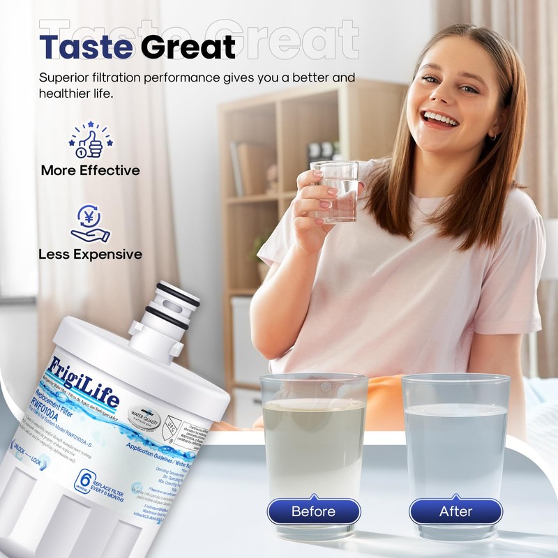 FrigiLife 5231JA2002A Water Filter Replacement for LG LT500P, GEN11042FR-08, ADQ72910911,