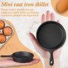 Remerry 10 Sets 4 Inches Cast Iron Skillets Mini Black