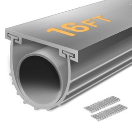 DGSL Garage Door Seals Bottom Rubber，Weather Stripping Sealing Strip Replacement, Universal Weatherproof Threshold Buffering (Grey, 16Ft)