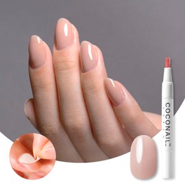 coconail HEMA Free Peel Off Gel Nail Self Nail Gel Nail Seal Peel Off Color Gel Nail Tip Anti-allergy Transparent Easy Beginner Self Kit Set Clear Base Skin Sheer Color Top Pen Brush Stick COCONAIL