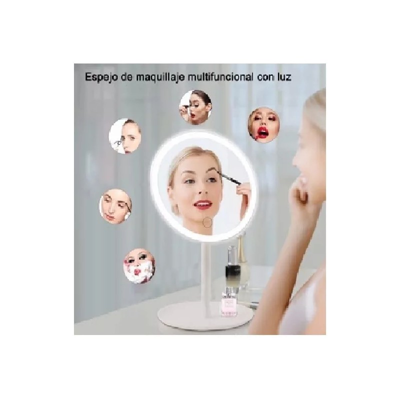 Tahua Espejo De Maquillaje Luz Led Touch Forma De Arbol