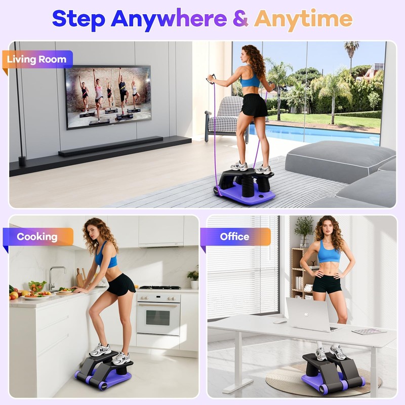 Air Compression Resistance Stepper – Adjustable Mini Stair Climber for