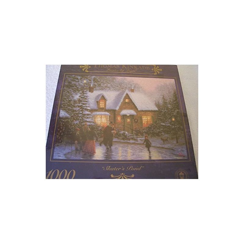 Thomas Kinkade 1000 Piece Piece Jigsaw Puzzle Skater's Pond