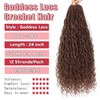 XIIMENALU Boho Faux Locs Crochet Hair 8 Packs Goddess Soft