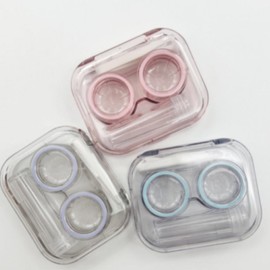 Travel lens case, portable clamp, contact storage, suction stick, contact travel blue 5ea