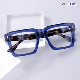Zeelool Stylish Square Blue Light Blocking Glasses for Men Computer Glasses Kenish ZJGA634947-02 Blue