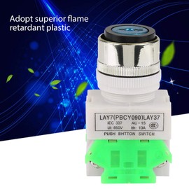 Key Operated Switch 3 Position Rotary Key Switch with 2 Keys, 22mm Mounting Hole LAY37-20Y/21, Selector Switch with Strong Insulation Performance