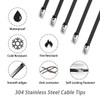 Aroono 304 Stainless Steel Zip Ties-Heavy Duty, Self-Locking, High Temperature