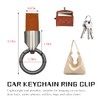 JUSTTOP Car Key Chain Clip, Detachable Leather Keychain Zinc Alloy