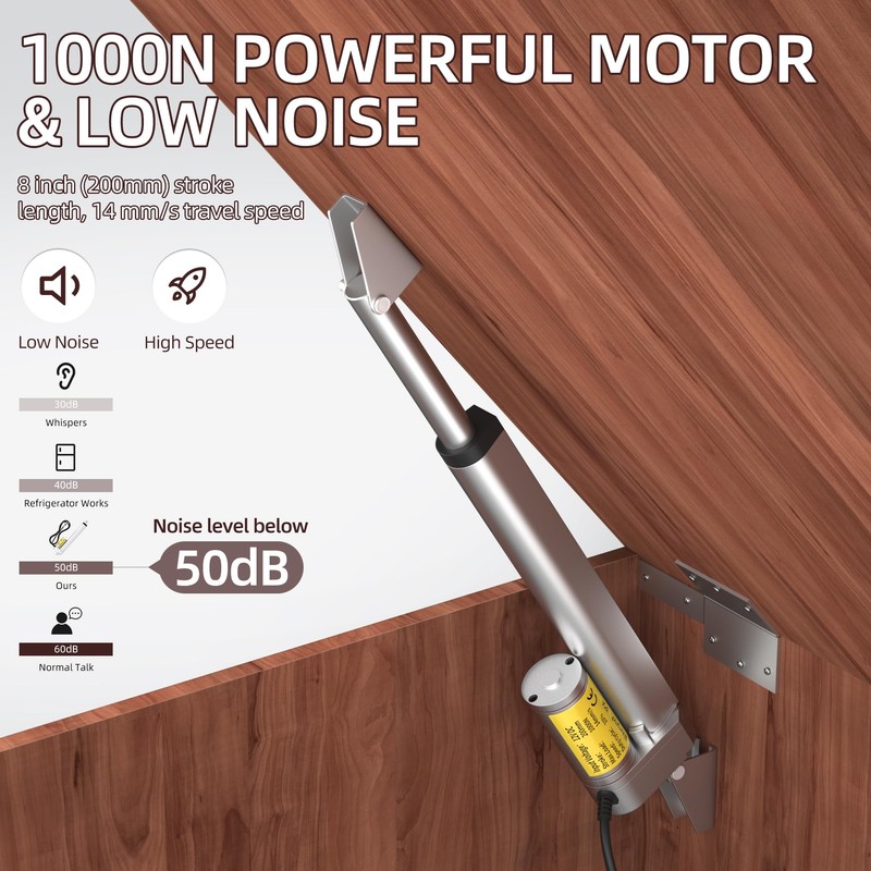 RVMARINEPAT 1000N 12 Volt Linear Actuator 8 Inch Stroke 200MM