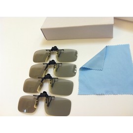 New 4 Pairs PASSIVE 3D GLASS CLIP Pack-Total 4 Pairs Passive Theater 3D glass CLIP Fit for VIZIO LG, HISENSE, HAIER APEX Passive 3D TYPE TV-Sold by Parts-outlet store