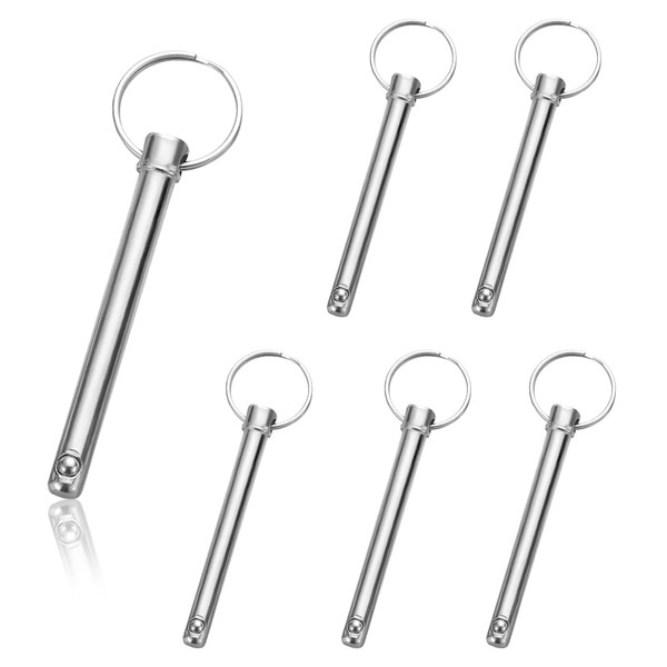 6 Pcs 8mm x 60mm High-Carbon Steel Quick Release Pins,