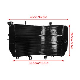 Aluminum Cooling Radiator Replacement for Suzuki GSXR1000 GSXR 1000 2003 2004 Black Engine Radiator Cooler