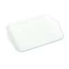 Absorbent Minds Montessori Attractive Premium Small Rectangular White Plastic Tray.