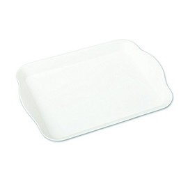 Absorbent Minds Montessori Attractive Premium Small Rectangular White Plastic Tray. Approx. 11" x 8"