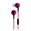 SENTRY HM363 ZIG-ZAGS EAR BUDS WITH IN-LINE MIC PINK BLACK