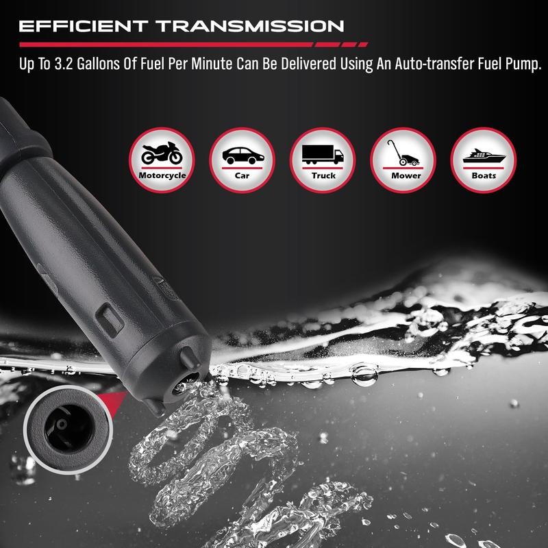 Fuel Transfer Pump Battery Powered - Auto-Stop Sensor, 51“ Hose