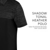 Augusta Sportswear Men's Standard Shadow Tonal Heather Polo, Black, 3X-Large