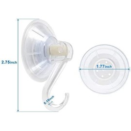 1st Choice Clear Plastic Suction Cup Hooks, 2 Pack Ultra Heavy Duty Power Lock Vacuum Traceless Smooth Waterproof Oil-Proof Wall Shower Kitchen Window Bathroom Holder