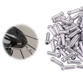 Bike Cable End Caps, 30 Pcs Cable Ends Bike Cable Ends Brake Cables Ends Aluminum Alloy Brake End Cover Cable Tips Crimps Bike Cable Tidy for Mountain Bicycle Road Bike
