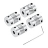 QUARKZMAN 4 Pieces 6 mm to 6 mm Aluminium Alloy