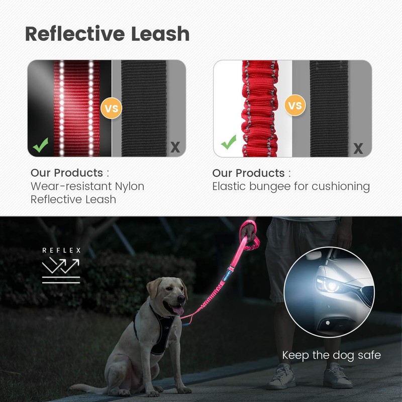 Dog Lead, Adjustable Dog Lead with Safety Belt for Dogs,