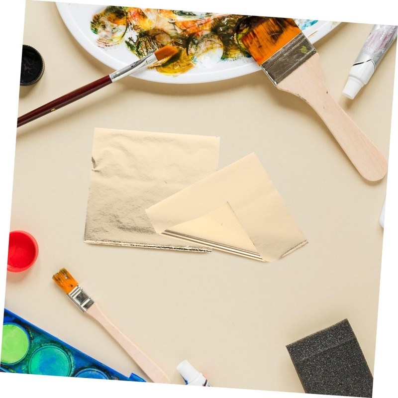 KONTONTY Leaf Sheets 100pcs Foil Sheets for Craft Leaf Paint