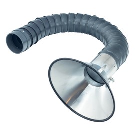 4'' Articulated Hose 3ft Long Air Extractor Flexible Duct Collector Arm with Hood for Laboratory Laser Engraver Soldering Fume Welding Marking Round Nozzle