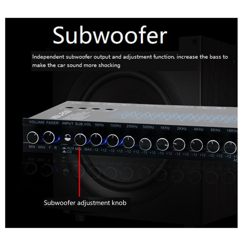 Daiilg 9 Band Equalizer High Performance 9 Equalization Bands 12V