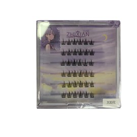 ANJOBIBI Synthetic Mink False Eyelashes, 3 Pairs, Strip Adhesive, Black (Purple)