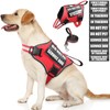 MOOGROU Service Dog Vest Harness and Leash Set+10 Patches,No Pull&Adjustable