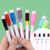 AIMALL 8 Colour Magnetic Whiteboard Marker Pens with Dry Wipe
