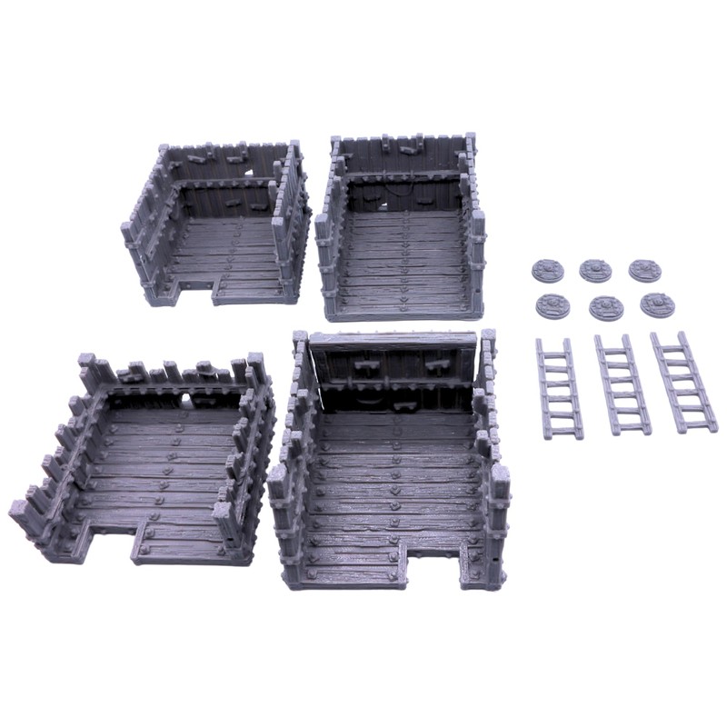 Siege Tower Medieval Battle Scatter Terrain Fantasy Historical Miniatures, Wargames