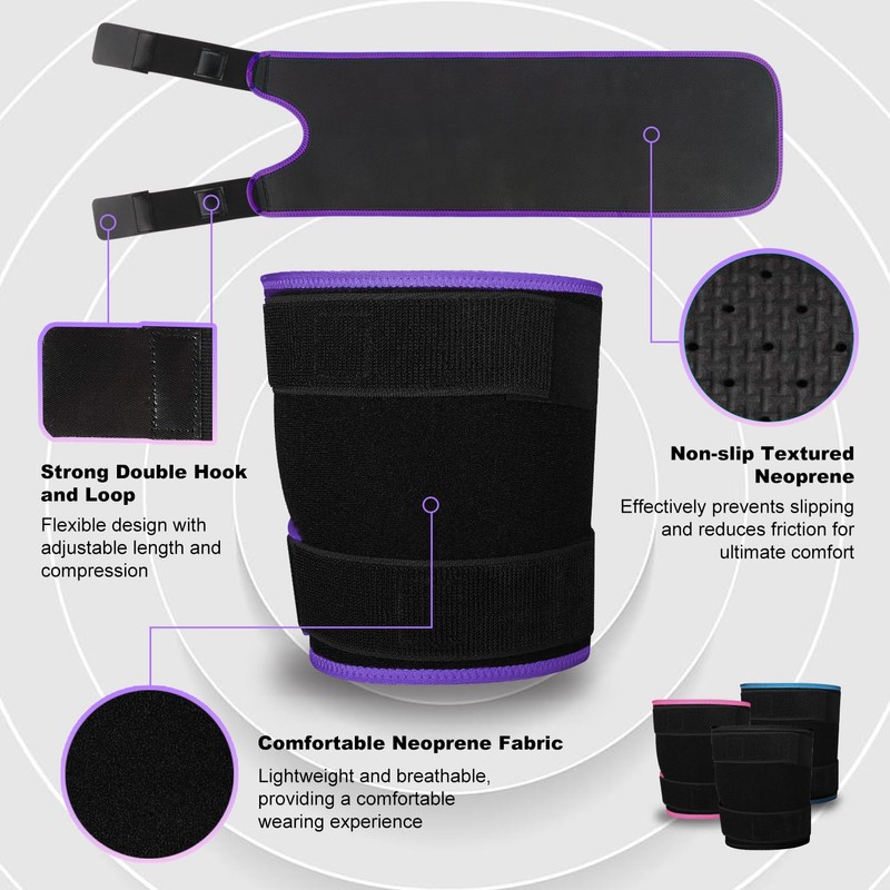 supregear Thigh Brace, Adjustable Thigh Compression Stabiliser Non-Slip for Hip