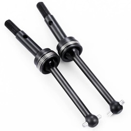 1 Set Front Rear CVD Drive Shafts Heavy Duty Steel Axle Driveshafts for 1/10 4-Tec 2.0 Mustang GT4 RC Car Upgrade Part (Front)