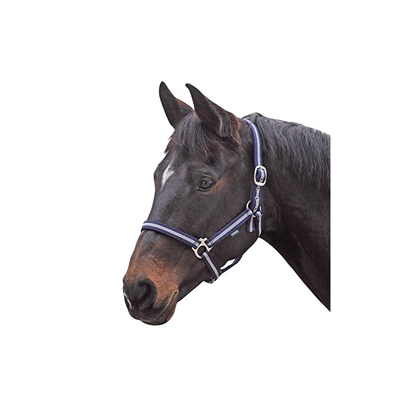 Shires Wessex Pony/Horse Headcollar Full Navy/Silver