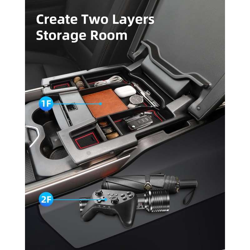 LANGBEAN Center Console Organizer for 5th Gen 2025 2024-2019 Ram