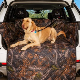 Meadowlark Premium SUV Cargo Liner for Dogs, Waterproof Pet Cargo Cover with Bumper Flap Protector, Durable Non-Slip, Universal Fit for SUVs, Sedans & Vans (74"" L x 41"" W) Brown