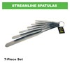 Albion Engineering 958-G01 Streamline Caulk Spatula 7-Piece Set, Оnе Расk,