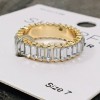 SUGARFIX By Baublebar Baguette Clear Baguette Crystal Statement Ring Size