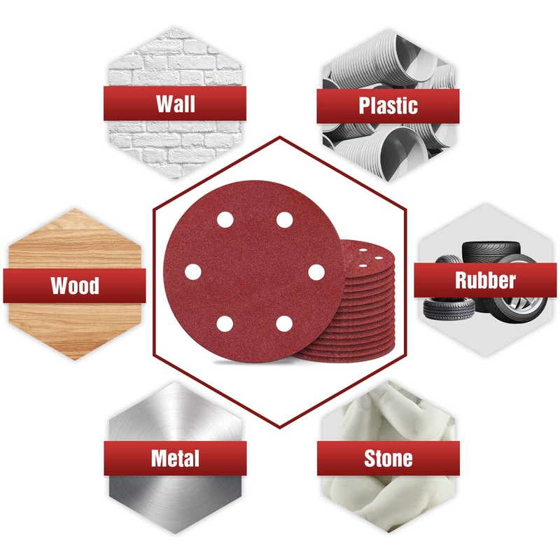 9 Inch Sanding Disc 120 Grit Hook and Loop Sandpaper