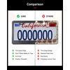 Aootf Carbon Fiber License Plate Frames, Black Aluminum Car Tag