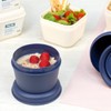MILAN 0.25 Litre Round Hermetic Food Container with Blue Lid